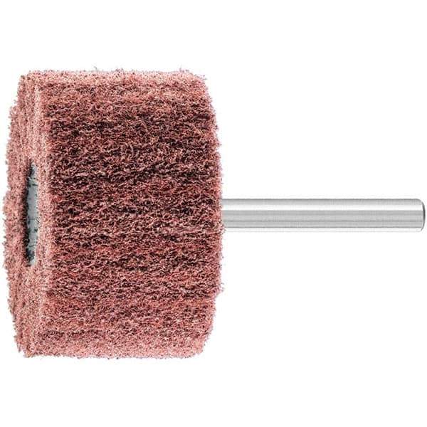 PFERD - 2" Diam x 1-1/4" Face Width, Aluminum Oxide Nonwoven Mounted Flap Wheel - 1/4" Shank Mount, 180 Grit, 12,000 Max RPM - USA Tool & Supply