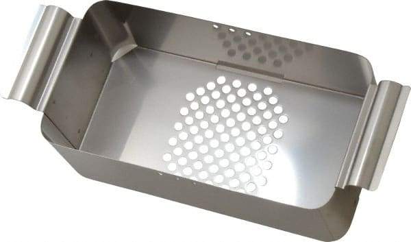 L&R Ultrasonic - Stainless Steel Parts Washer Basket - 4" High x 5-3/8" Wide x 9-3/8" Long, Use with Ultrasonic Cleaners - USA Tool & Supply