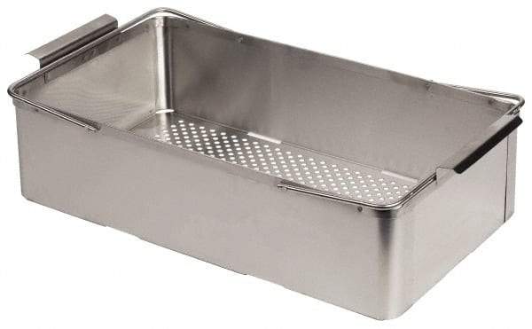 L&R Ultrasonic - Stainless Steel Parts Washer Basket - 165.1mm High x 298.45mm Wide x 501.65mm Long, Use with Ultrasonic Cleaners - USA Tool & Supply