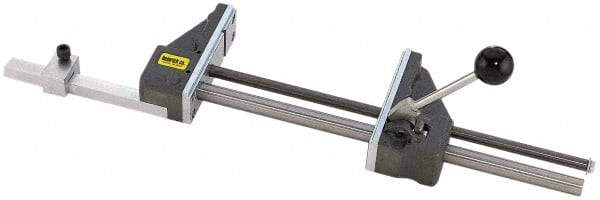 Heinrich - 12-3/4" Jaw Opening Capacity x 3" Throat Depth, Horizontal Drill Press Vise - 5-21/32" Wide Jaw, Stationary Base, Standard Speed, 27-3/8" OAL x 1-3/4" Overall Height - USA Tool & Supply