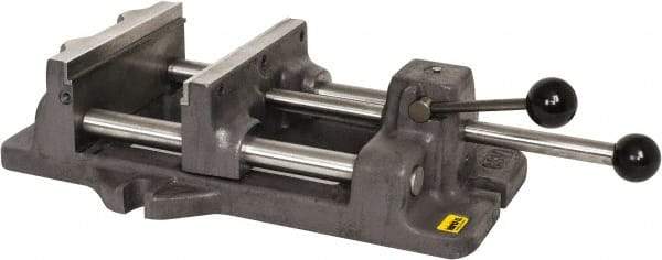 Heinrich - 8-3/16" Jaw Opening Capacity x 2" Throat Depth, Horizontal Drill Press Vise - 8" Wide x 8-3/16" High Jaw, Stationary Base, Standard Speed - USA Tool & Supply