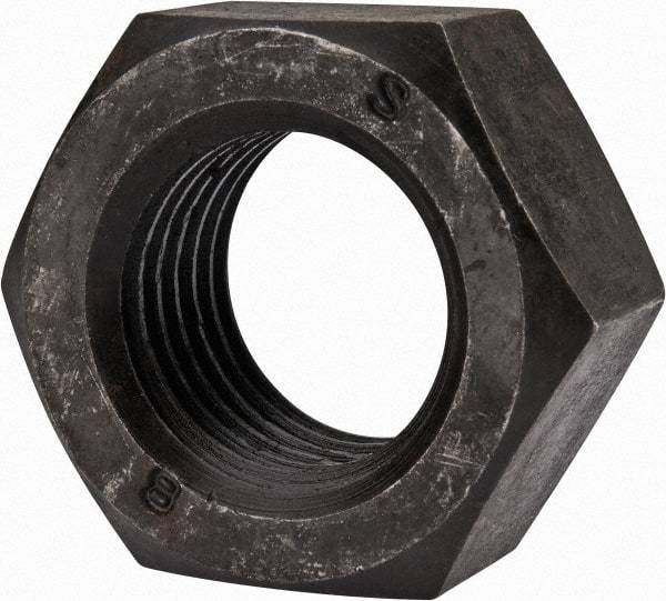 Value Collection - M33x3.50 Steel Right Hand Hex Nut - 50mm Across Flats, 26mm High, Uncoated - USA Tool & Supply