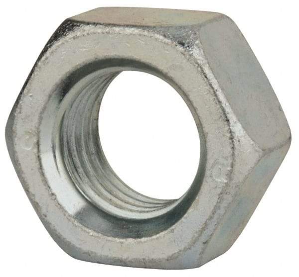 Value Collection - M30x3.50 Steel Right Hand Hex Nut - 46mm Across Flats, 24mm High, Zinc-Plated Finish - USA Tool & Supply