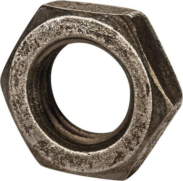 Value Collection - M30x3.50 Steel Right Hand Hex Jam Nut - 46mm Across Flats, 15mm High, Uncoated - USA Tool & Supply
