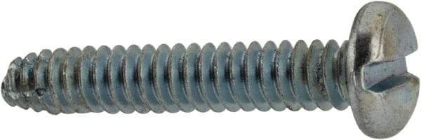 Value Collection - #4-40 UNC Thread, 5/8" Length Under Head, Slotted Drive Steel Thread Cutting Screw - Pan Head, Grade 2, Point Type F, Zinc-Plated Finish - USA Tool & Supply