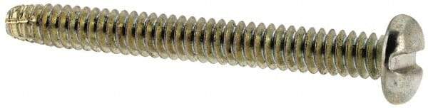 Value Collection - #4-40 UNC Thread, 1" Length Under Head, Slotted Drive Steel Thread Cutting Screw - Pan Head, Grade 2, Point Type F, Zinc-Plated Finish - USA Tool & Supply