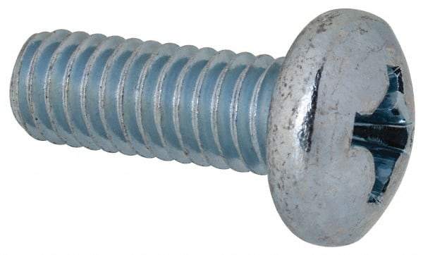 Value Collection - 5/16-18 UNC, 7/8" Length Under Head Phillips Drive Machine Screw - Pan Head, Grade 2 Steel, Zinc-Plated Finish, Without Washer - USA Tool & Supply