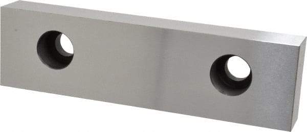 Kurt - 8" Wide x 2.2" High x 1.105" Thick, Flat/No Step Vise Jaw - Hard, Steel, Fixed Jaw, Compatible with 8" Vises - USA Tool & Supply