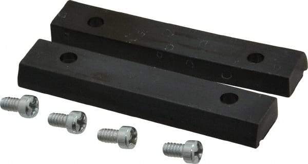 Panavise - 2-1/2" Wide x 1/2" High x 1/4" Thick, V-Groove Vise Jaw - Nylon, Fixed Jaw - USA Tool & Supply