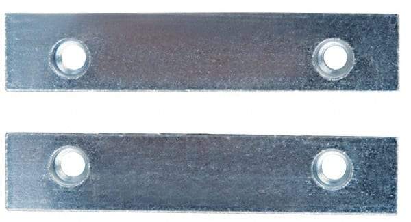 Panavise - 2-1/2" Wide x 1/2" High x 1/4" Thick, Flat/No Step Vise Jaw - Steel, Fixed Jaw - USA Tool & Supply