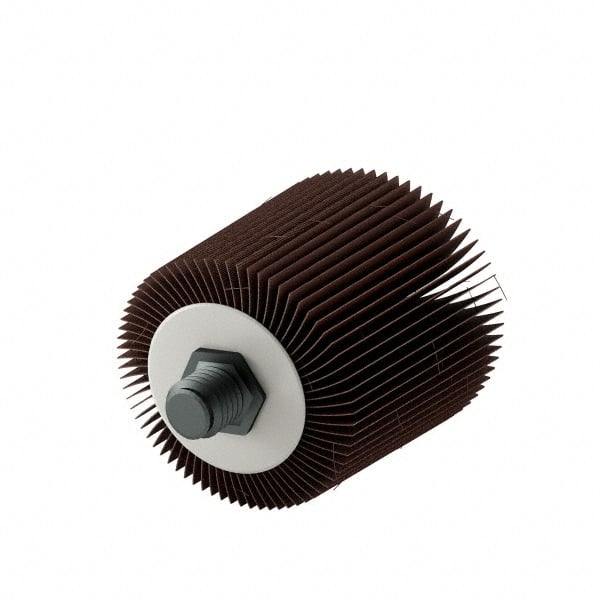3M - 1" Diam x 1" Face Width, Medium Aluminum Oxide Coated Mounted Flap Wheel - USA Tool & Supply