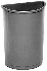 Rubbermaid - 21 Gal Beige Half-Round Trash Can - Polyethylene, 28" High x 21" Long x 11" Wide - USA Tool & Supply