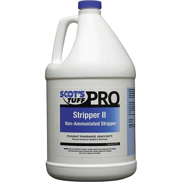 Scot's Tuff - 1 Gal Bottle Stripper - Use on Metal Interlock Finishes, Polymer Finishes, Wax Finishes - USA Tool & Supply