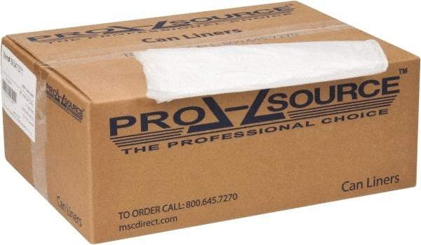 PRO-SOURCE - 0.67 mil Thick, Household/Office Trash Bags - 38" Wide x 60" High, Clear - USA Tool & Supply