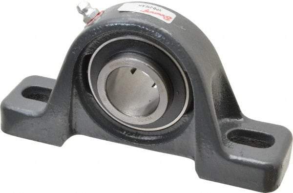 Browning - 1" ID, 5-1/2" OAL x 2-13/16" OAH Pillow Block Air Handling - 1,651 Lb Static Cap, 2,801 Lb Dyn Cap, 4-1/8" Btw Mnt Hole Ctrs, 1-7/16" Base-to-Ctr Ht, Cast Iron - USA Tool & Supply