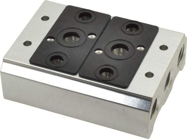 ARO/Ingersoll-Rand - 1/4", 1/4" 2 Station Manifold Stacking Solenoid Valve - For Use with 2 Station - USA Tool & Supply