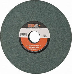 Camel Grinding Wheels - 8" Diam x 1-1/4" Hole x 1/2" Thick, I Hardness, 100 Grit Surface Grinding Wheel - Silicon Carbide, Type 1, Fine Grade, 3,600 Max RPM, Vitrified Bond, No Recess - USA Tool & Supply