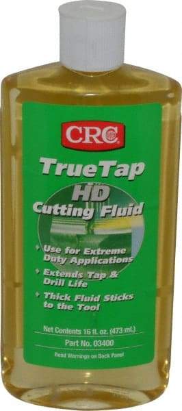 CRC - TrueTap HD, 16 oz Bottle Cutting & Tapping Fluid - Straight Oil, For Drilling, Reaming, Sawing, Shearing, Threading, Turning - USA Tool & Supply