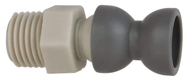 Cedarberg - 2 Piece, 1/4" Hose ID, Female to Male Coolant Hose Pipe Thread Connector - 1/4" NPT, For Snap-Loc Modular Hose Systems - USA Tool & Supply