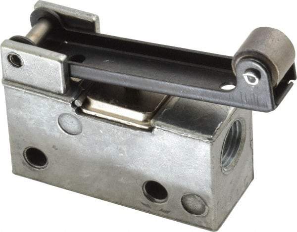 ARO/Ingersoll-Rand - 0.195 CV Rate & 7.5 CFM 3 Way Air Valve - Roller Lever, Spring Return, 150 Max psi - USA Tool & Supply