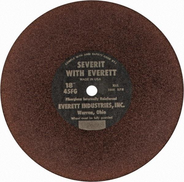 Everett - 18" Aluminum Oxide Cutoff Wheel - 3/16" Thick, 1" Arbor, Use with Gas Powered Saws - USA Tool & Supply
