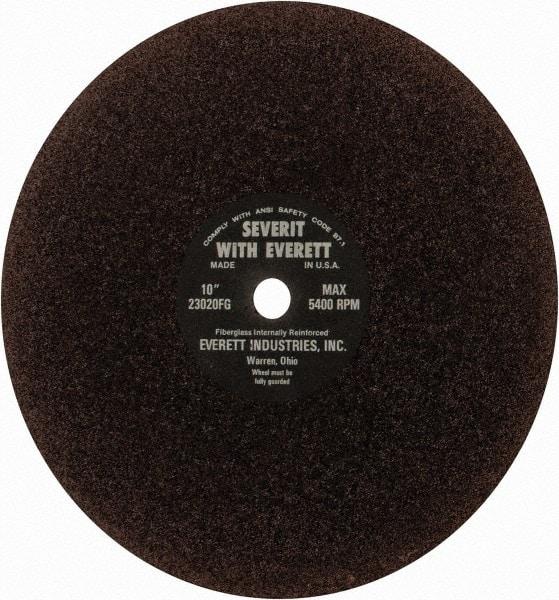 Everett - 10" Aluminum Oxide Cutoff Wheel - 3/32" Thick, 5/8" Arbor, Use with Gas Powered Saws - USA Tool & Supply