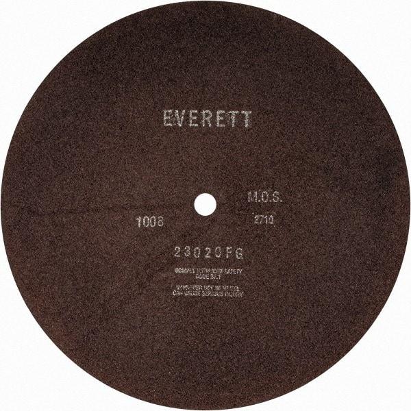 Everett - 20" Aluminum Oxide Cutoff Wheel - 3/16" Thick, 1" Arbor, Use with Gas Powered Saws - USA Tool & Supply