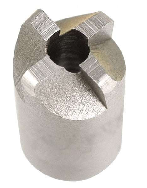 Made in USA - 4 Flutes, 7/16" Diam, 1/8" Pilot Hole Diam, Solid Carbide Reverse Counterbore - USA Tool & Supply
