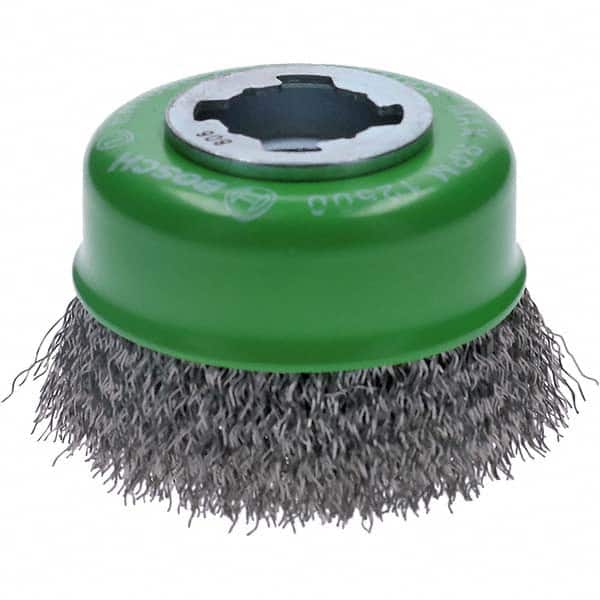 Bosch - 3" Diam 0.012" X-LOCK Carbon Steel Fill Cup Brush - USA Tool & Supply
