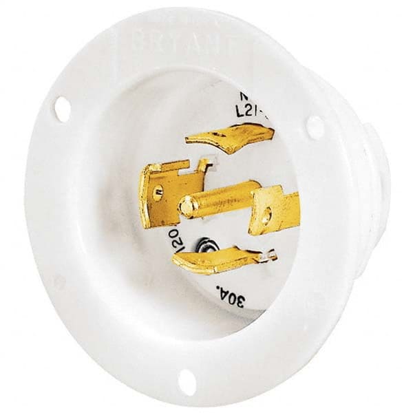 Bryant Electric - Twist Lock Plugs & Connectors Connector Type: Inlet Grade: Industrial - USA Tool & Supply