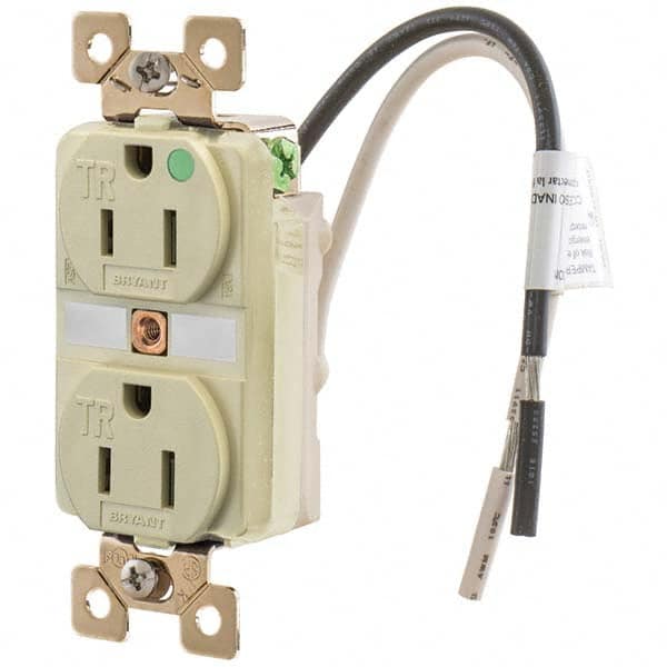 Bryant Electric - Straight Blade Receptacles Receptacle Type: Duplex Receptacle Grade: Hospital - USA Tool & Supply