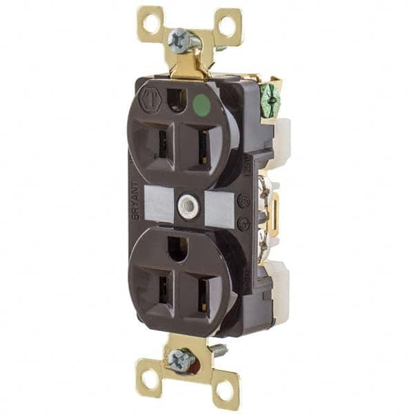 Bryant Electric - Straight Blade Receptacles Receptacle Type: Duplex Receptacle Grade: Hospital - USA Tool & Supply