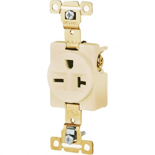 Bryant Electric - Straight Blade Receptacles Receptacle Type: Single Receptacle Grade: Industrial - USA Tool & Supply