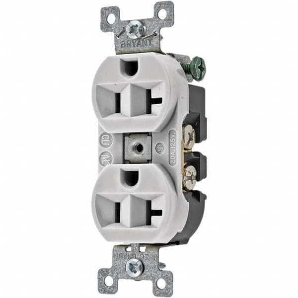 Bryant Electric - Straight Blade Receptacles Receptacle Type: Duplex Receptacle Grade: Specification - USA Tool & Supply
