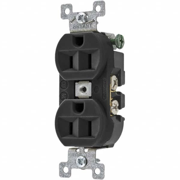 Bryant Electric - Straight Blade Receptacles Receptacle Type: Duplex Receptacle Grade: Specification - USA Tool & Supply