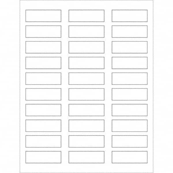 Tape Logic - Pack of (30), 100 Sheet 2-1/4" x 3/4" White Permanent Acrylic Laser Labels - USA Tool & Supply