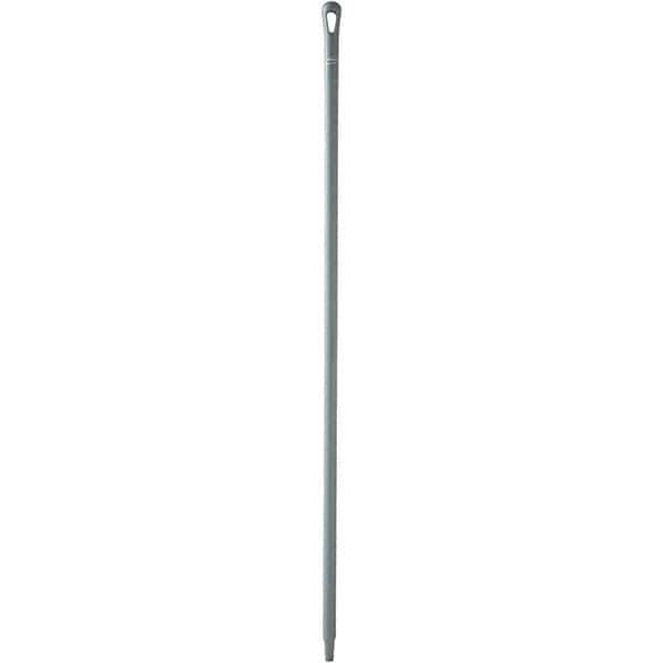 Vikan - 59 x 1-1/4" Polypropylene Squeegee Handle - European Threaded Connection, Gray - USA Tool & Supply