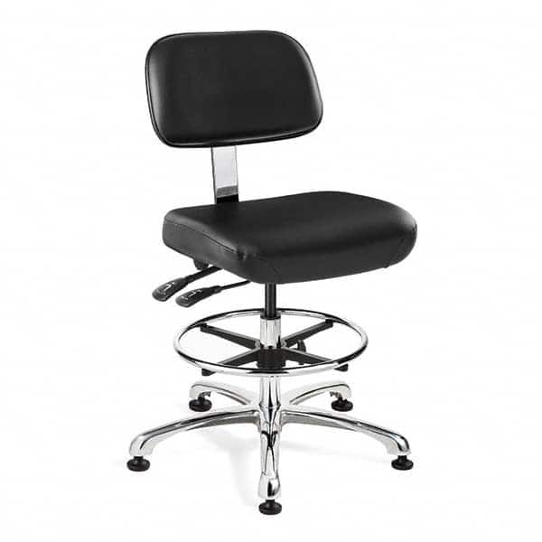 Bevco - 21-1/2 to 31-1/2" High Clean Room Swivel Chair - USA Tool & Supply