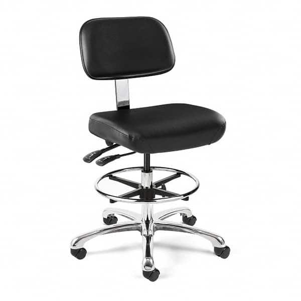 Bevco - 22-1/2 to 32-1/2" High Clean Room Swivel Chair - USA Tool & Supply