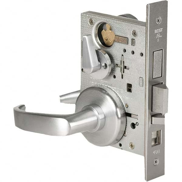 Best - Entrance with Deadbolt Lever Lockset for 1-3/4" Thick Doors - USA Tool & Supply