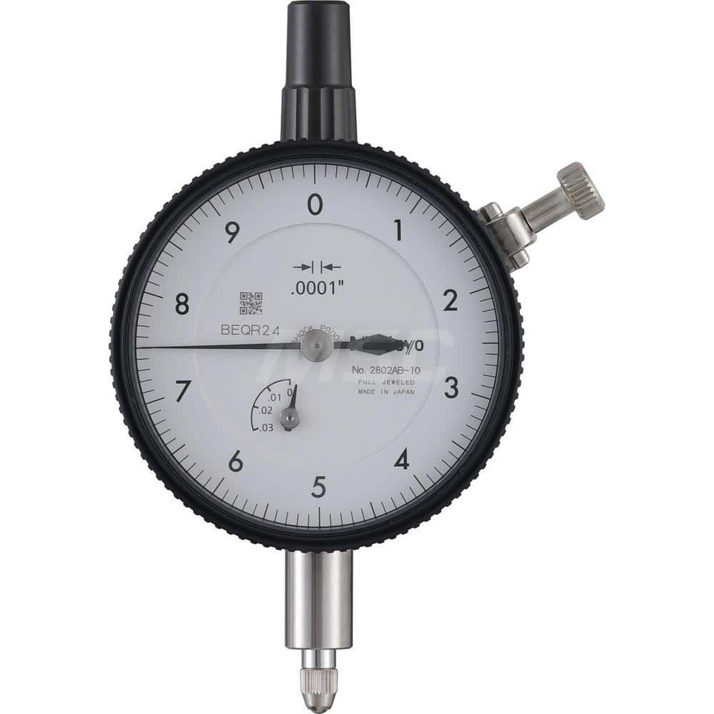 Dial Drop Indicator: 0 to 0.25″ Range, 0-10 Dial Reading, 0.0001″ Graduation 0.01″ per Revolution, Flat Back, ±0.0001″ Accuracy