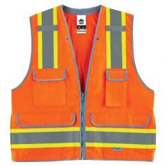 8254HDZ S/M ORANGE HD SURVEYORS VEST - USA Tool & Supply