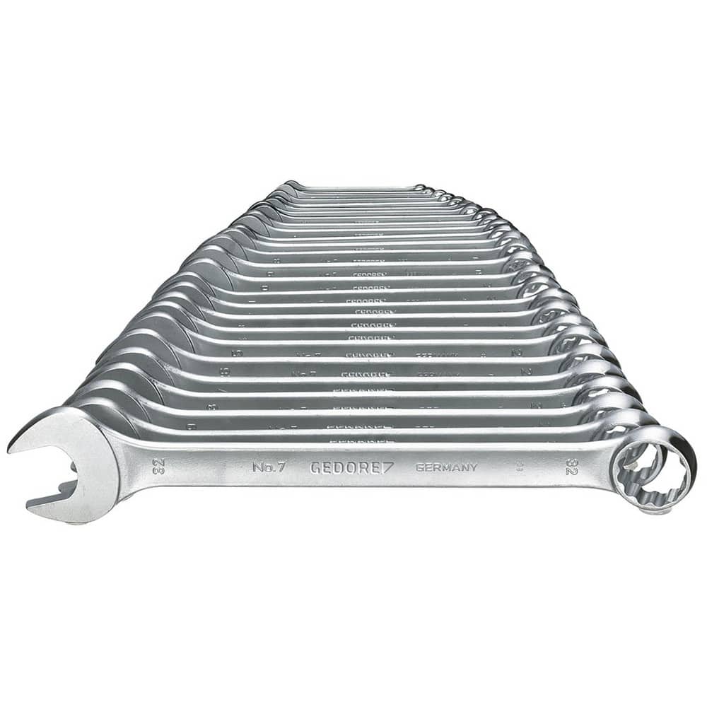 Wrench Sets; Set Type: Combination Wrench Set; Wrench Size: 6 - 32 mm; Material: Vanadium Steel; Finish: Chrome-Plated; Non-sparking: No; Corrosion-resistant: Yes; Ratcheting: No; Head Offset Angle: 15 ™; Includes: 22; 23; 24; 25; 26; 27; 28; 29; 30; 10;