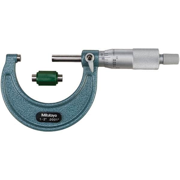 Mitutoyo - Mechanical Outside Micrometers Minimum Measurement (Decimal Inch): 1.0000 Maximum Measurement (Decimal Inch): 2.0000 - USA Tool & Supply