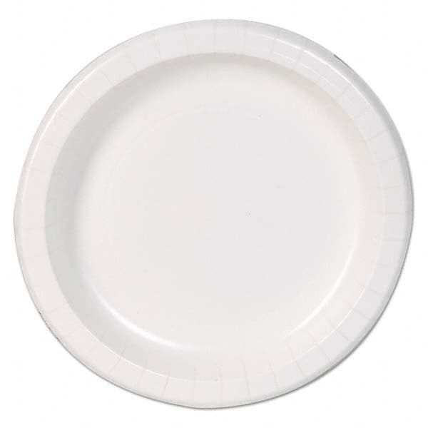 Dixie Basic - Basic Paper Dinnerware, Plates, White, 8.5" Diam, 125/Pack - USA Tool & Supply