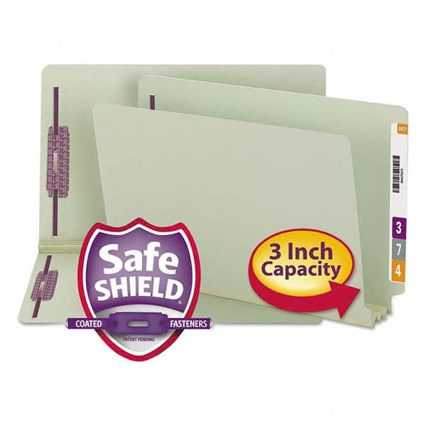 SMEAD - File Folders, Expansion Folders & Hanging Files Folder/File Type: File Folders with End Tab Color: Green - USA Tool & Supply