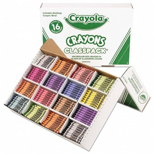 Crayola - Markers & Paintsticks Type: All Purpose Wax Crayon Color: Assorted - USA Tool & Supply