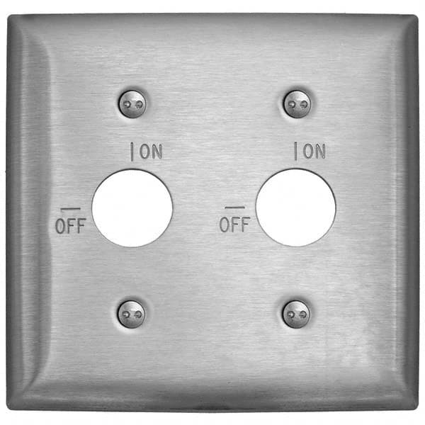 Bryant Electric - Wall Plates Wall Plate Type: Switch Plates Color: Metallic - USA Tool & Supply