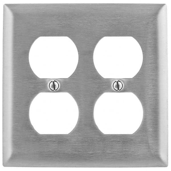 Bryant Electric - Wall Plates Wall Plate Type: Outlet Wall Plates Color: Metallic - USA Tool & Supply