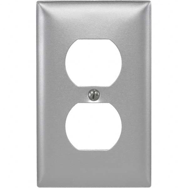 Bryant Electric - Wall Plates Wall Plate Type: Outlet Wall Plates Color: Metallic - USA Tool & Supply